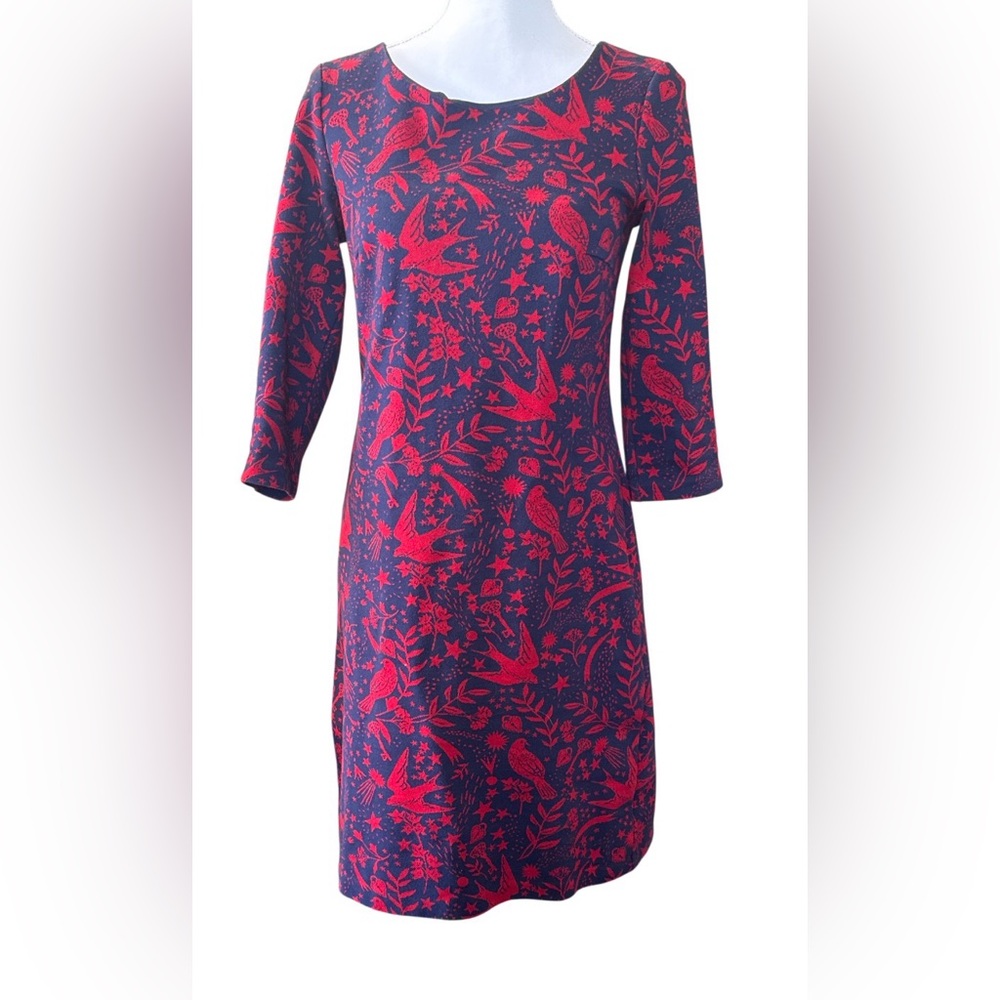 Boden Winifred Mystic wool land jacquard jersey knit dress - Picture 3 of 13